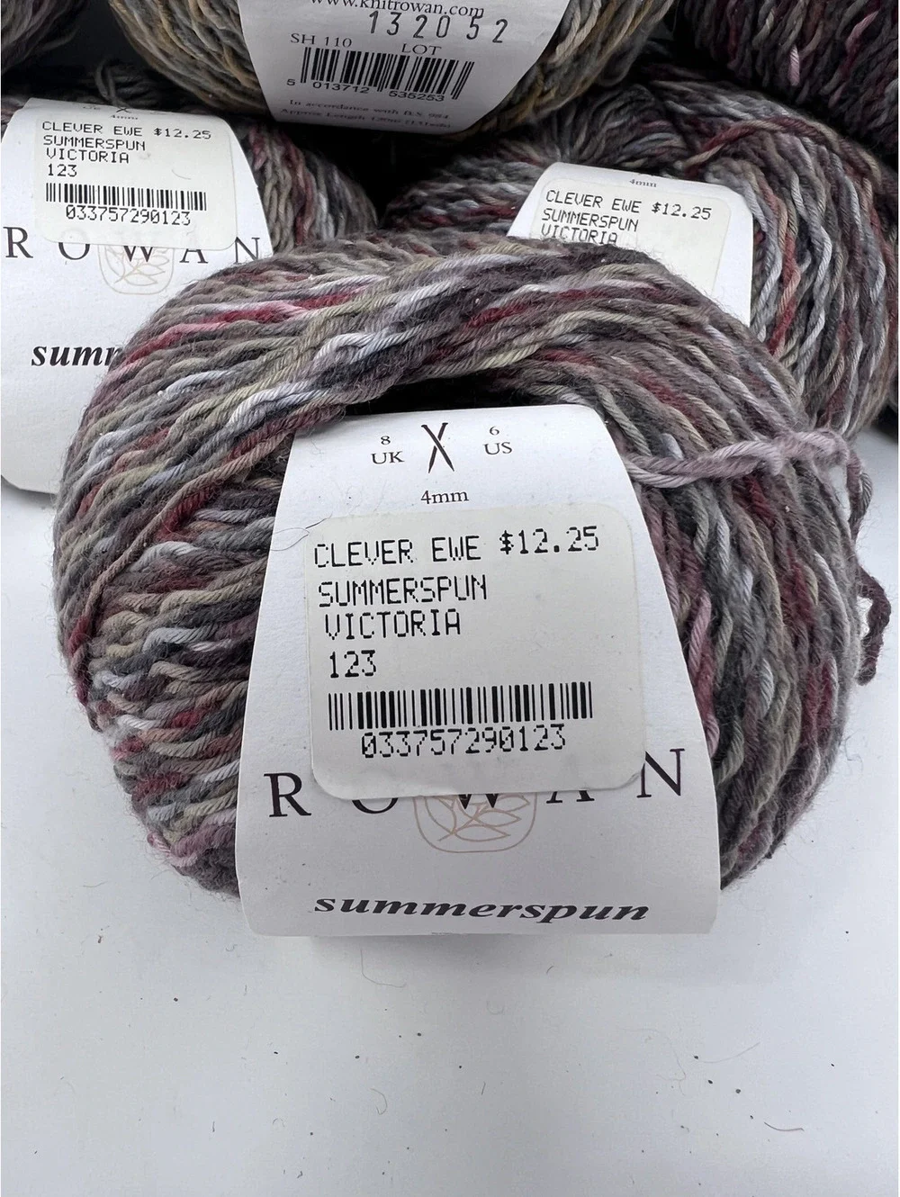 Rowan Summerspun Wool and Cotton Yarn - 8 spools